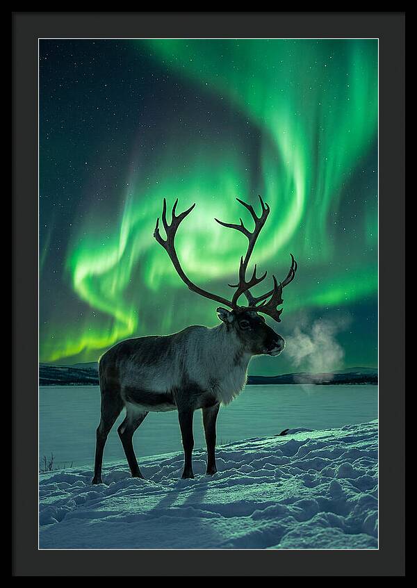 Dancing Lights Over Frosty Pines