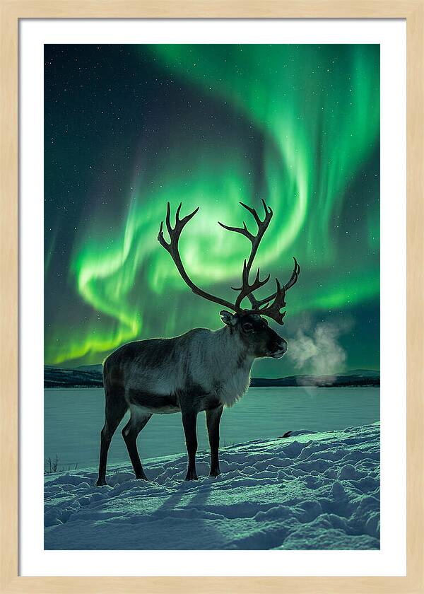 Dancing Lights Over Frosty Pines