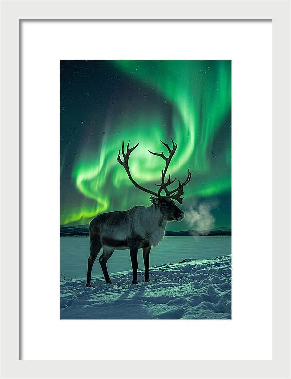 Dancing Lights Over Frosty Pines