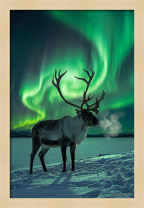 Dancing Lights Over Frosty Pines