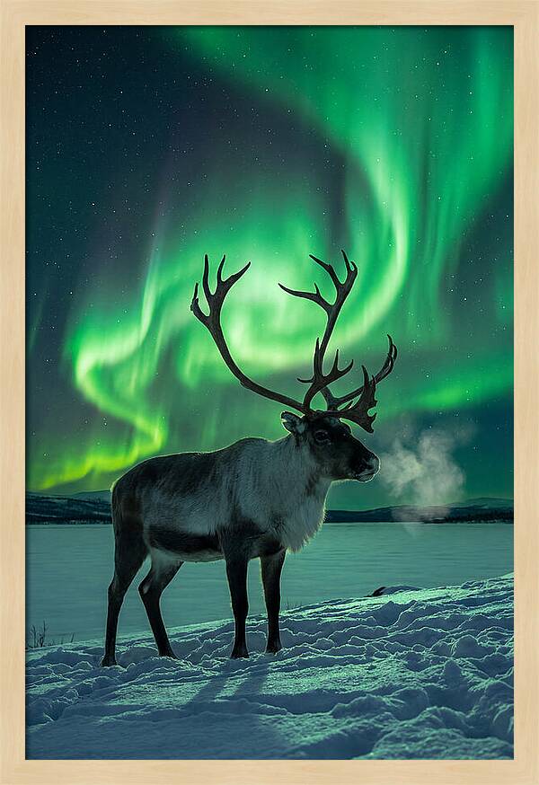 Dancing Lights Over Frosty Pines
