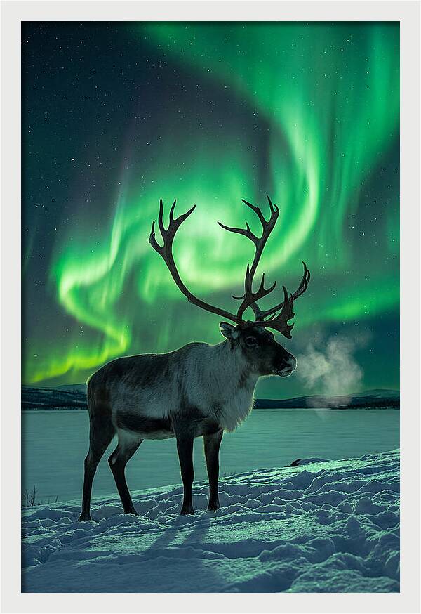 Dancing Lights Over Frosty Pines