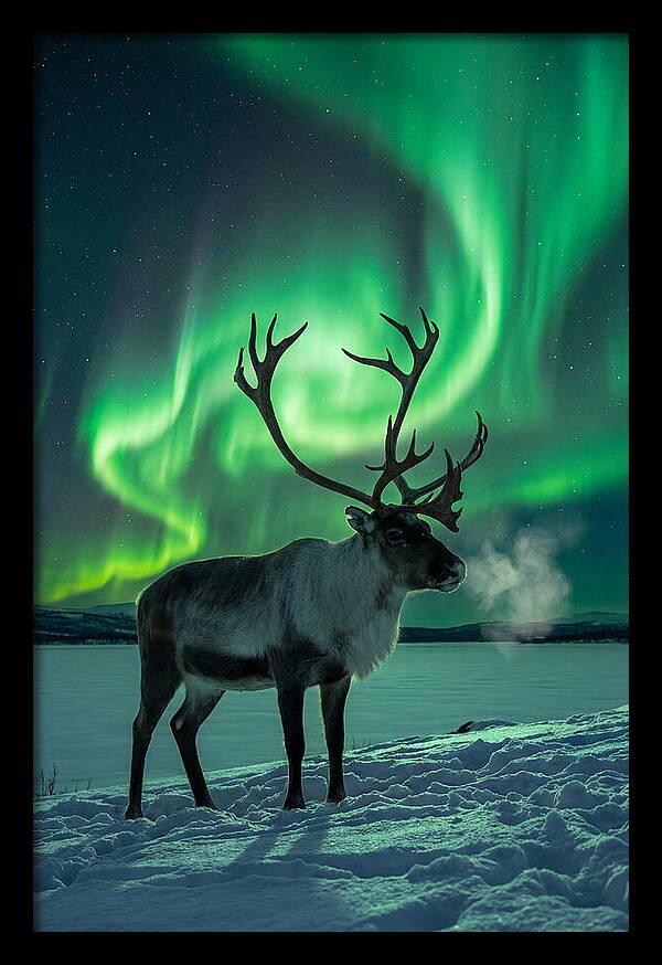 Dancing Lights Over Frosty Pines
