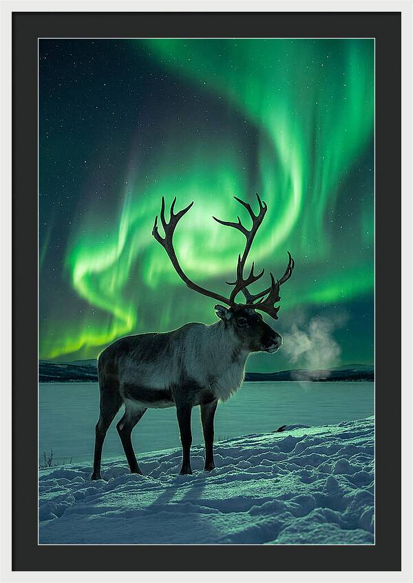 Dancing Lights Over Frosty Pines