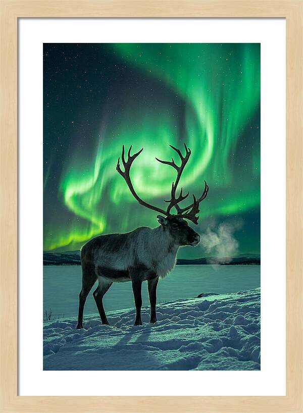 Dancing Lights Over Frosty Pines
