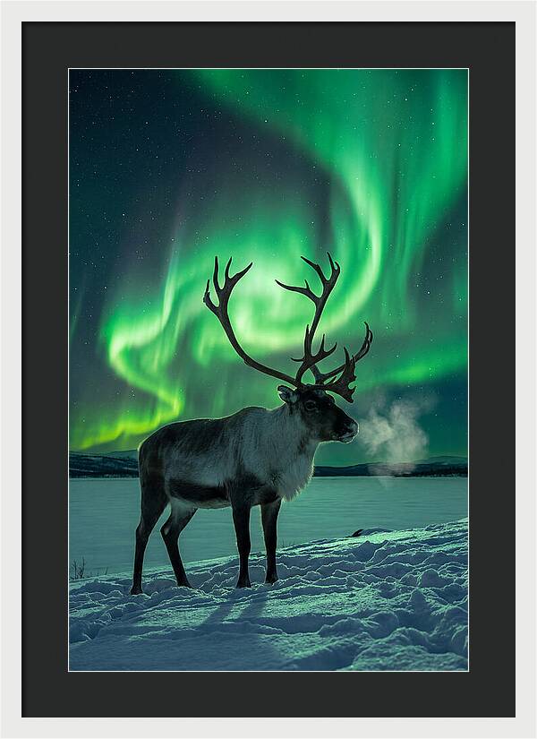 Dancing Lights Over Frosty Pines