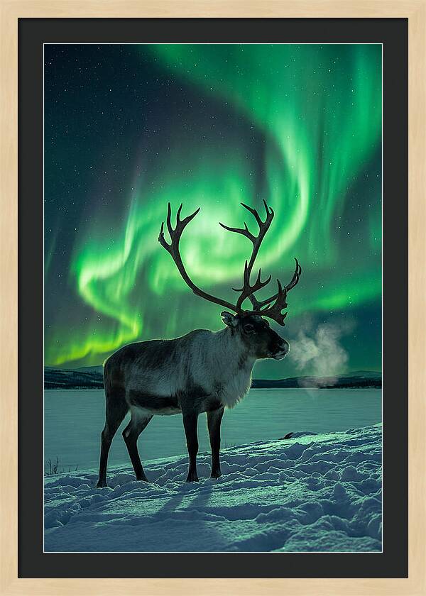 Dancing Lights Over Frosty Pines