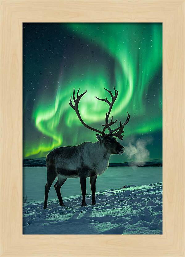 Dancing Lights Over Frosty Pines