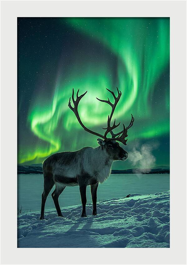 Dancing Lights Over Frosty Pines
