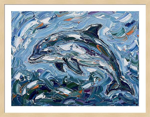 Dancing Porpoise In Waves