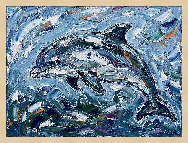 Dancing Porpoise In Waves