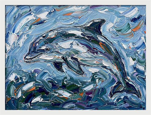 Dancing Porpoise In Waves