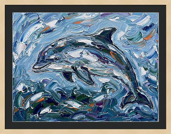 Dancing Porpoise In Waves