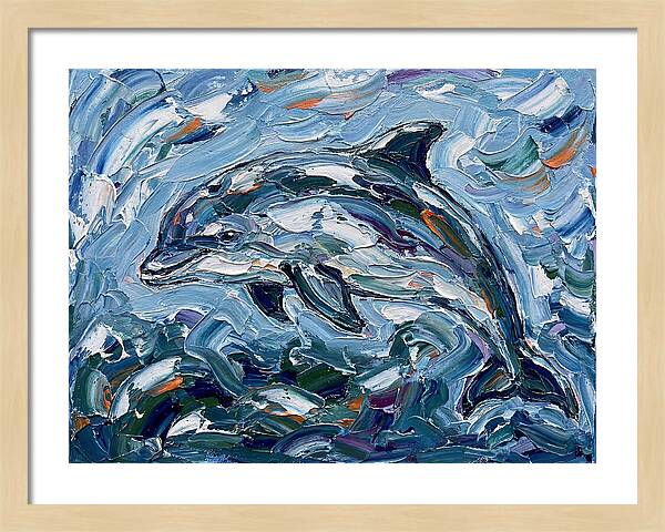 Dancing Porpoise In Waves