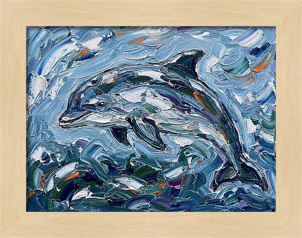 Dancing Porpoise In Waves