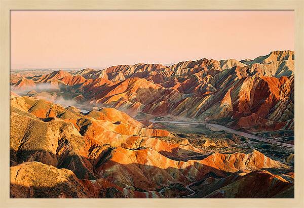 Danxia Color Expanse At Dusk