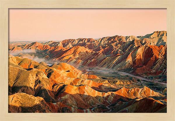 Danxia Color Expanse At Dusk