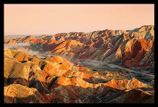 Danxia Color Expanse At Dusk