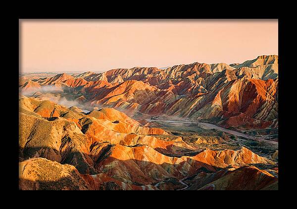 Danxia Color Expanse At Dusk