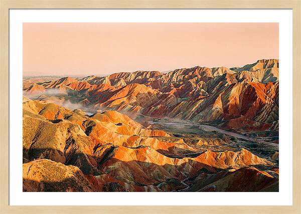 Danxia Color Expanse At Dusk