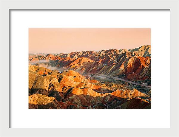Danxia Color Expanse At Dusk