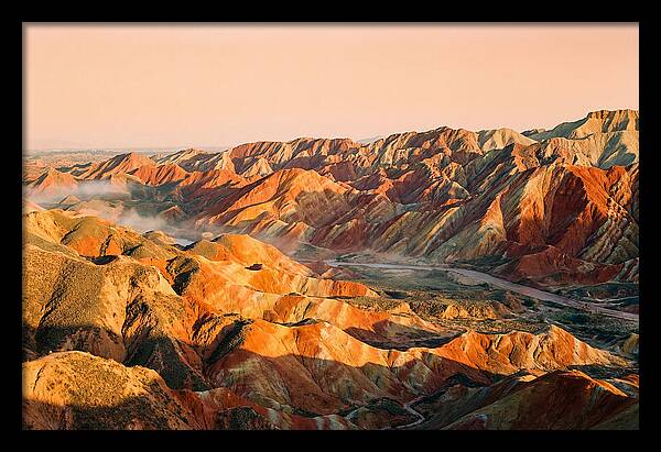 Danxia Color Expanse At Dusk
