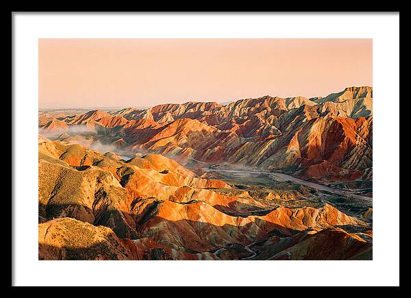 Danxia Color Expanse At Dusk