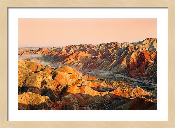 Danxia Color Expanse At Dusk
