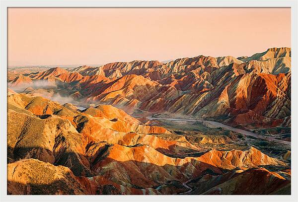 Danxia Color Expanse At Dusk