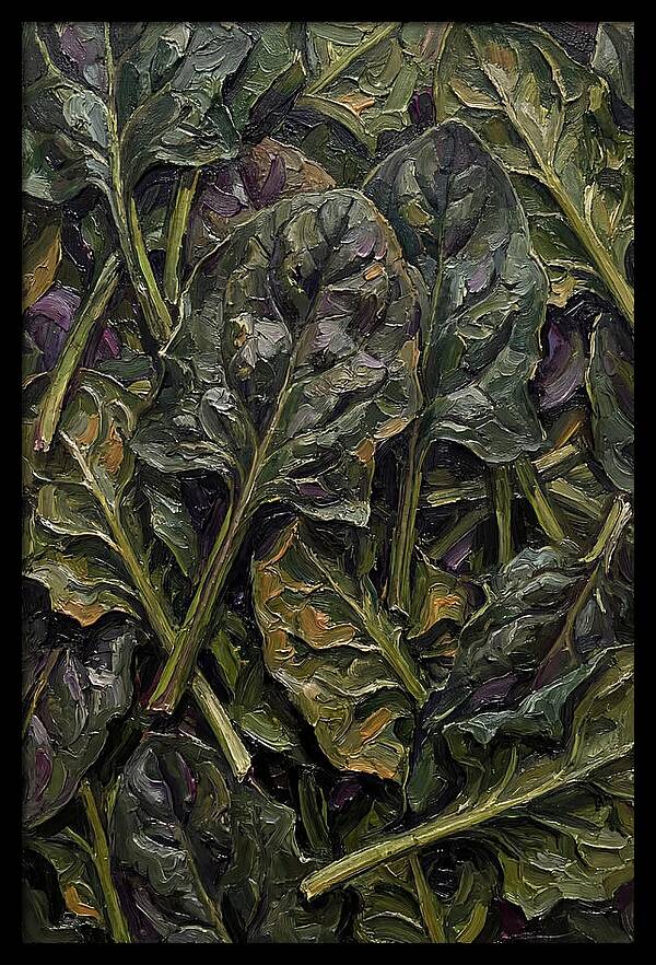 Dark Green Spinach Leaves