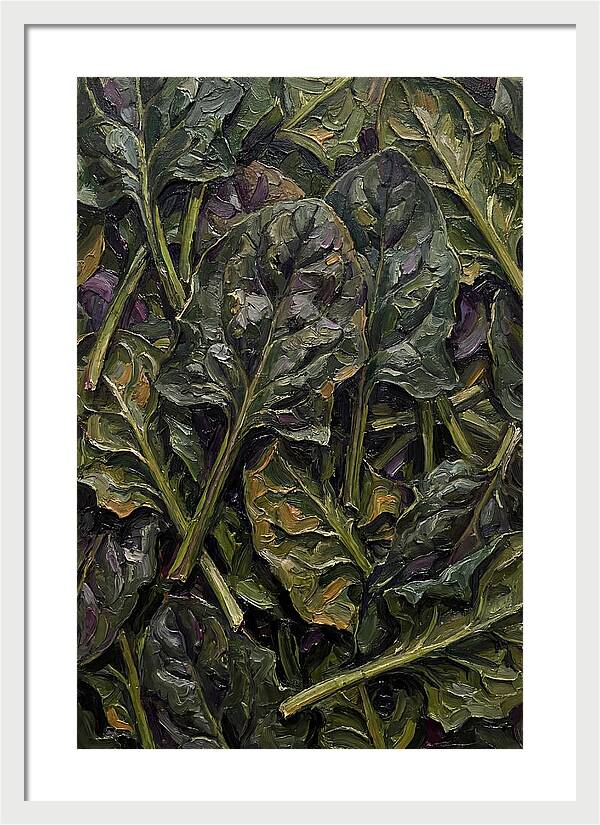 Dark Green Spinach Leaves
