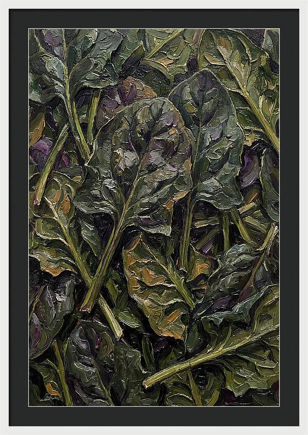 Dark Green Spinach Leaves