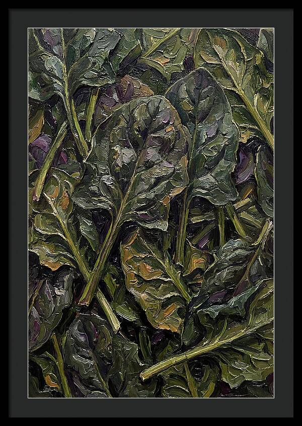 Dark Green Spinach Leaves