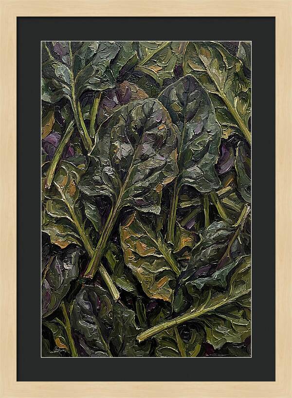 Dark Green Spinach Leaves