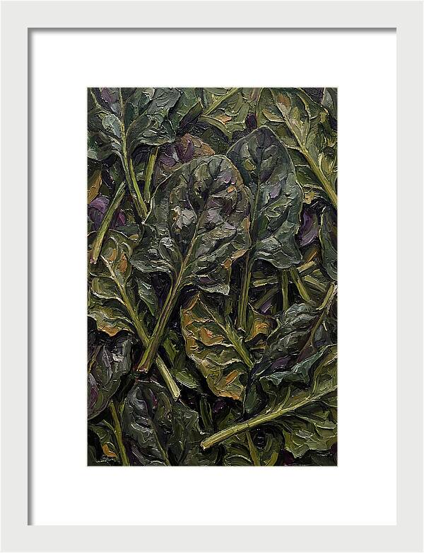 Dark Green Spinach Leaves