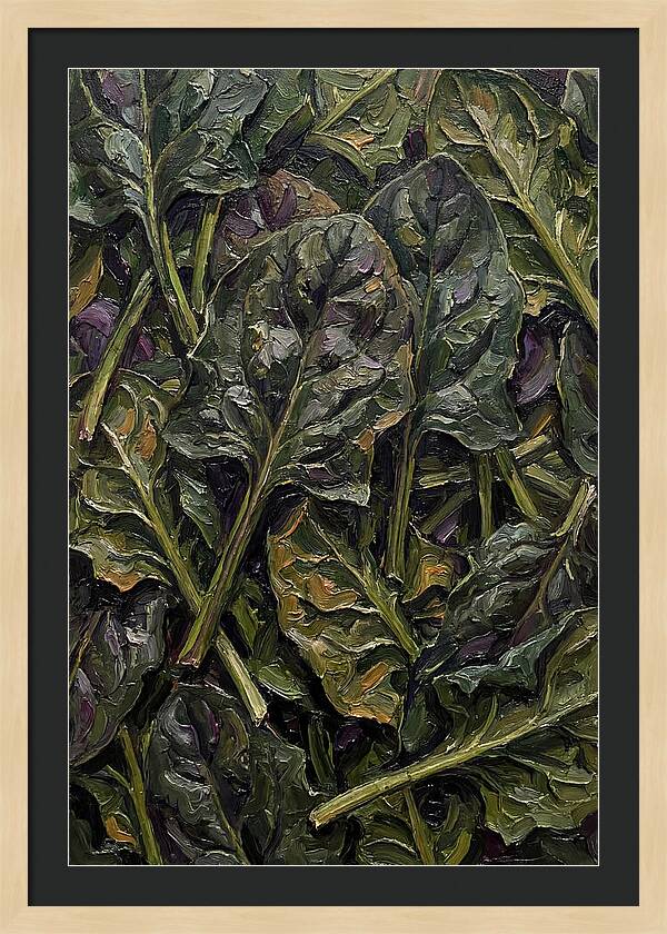 Dark Green Spinach Leaves