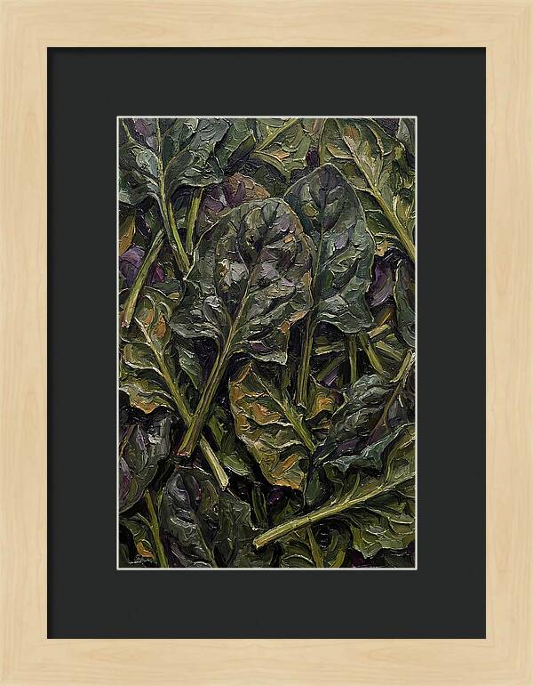 Dark Green Spinach Leaves