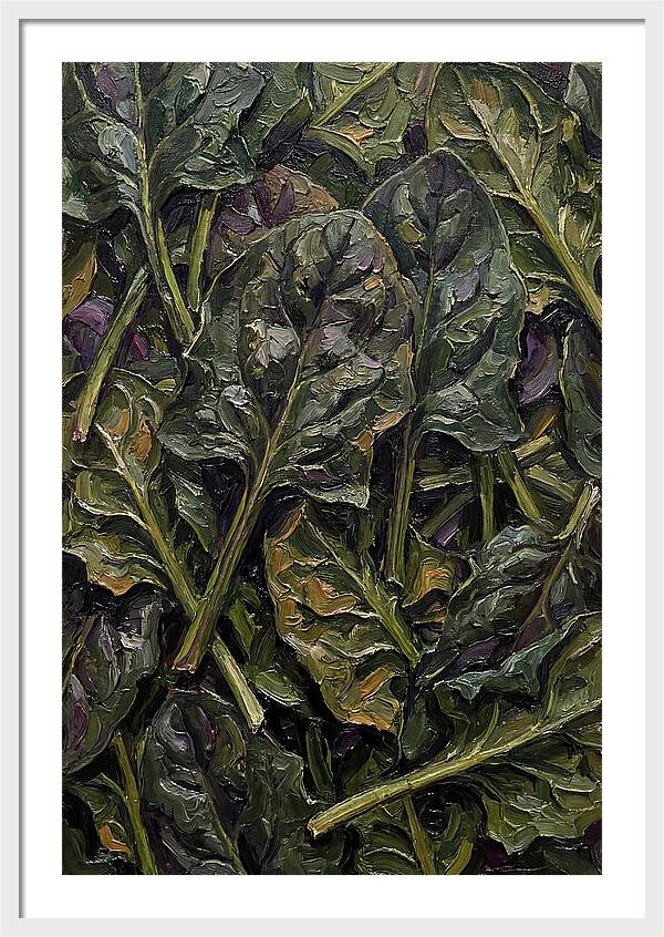 Dark Green Spinach Leaves