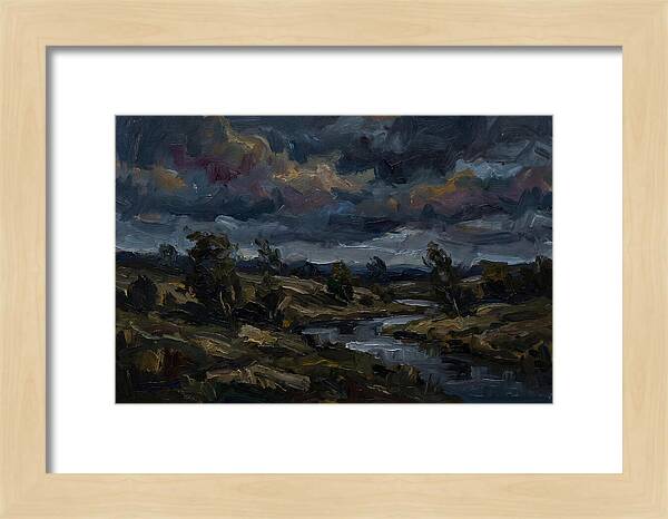 Dark Sky Over Serene Landscape
