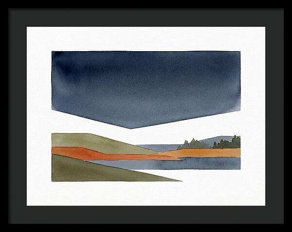 Dark Sky Over Tranquil Landscape