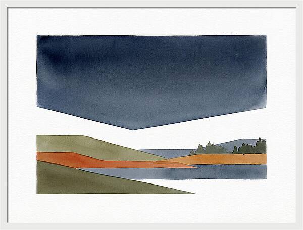 Dark Sky Over Tranquil Landscape