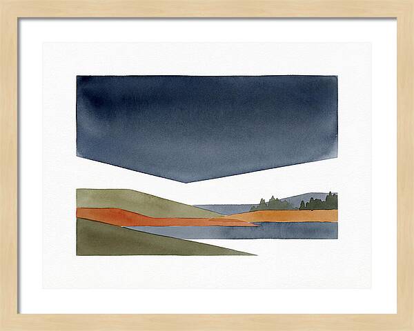 Dark Sky Over Tranquil Landscape