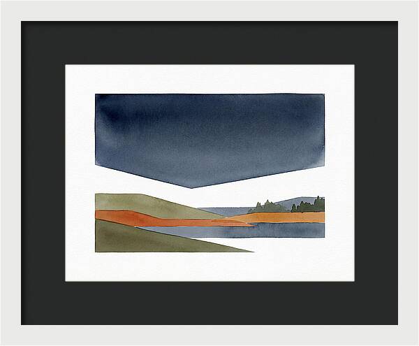 Dark Sky Over Tranquil Landscape