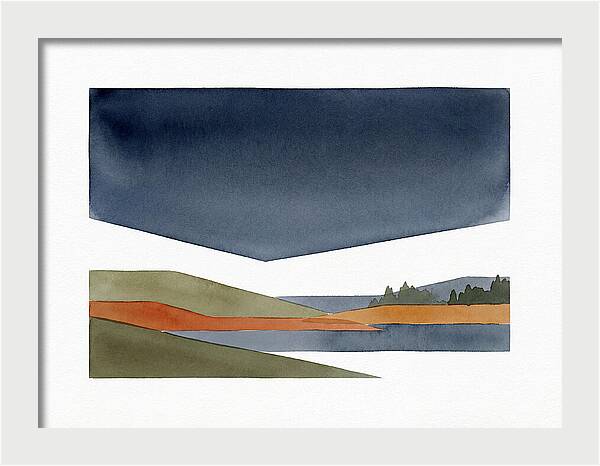 Dark Sky Over Tranquil Landscape