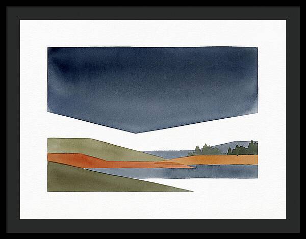 Dark Sky Over Tranquil Landscape