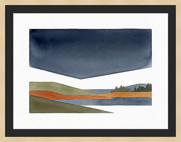 Dark Sky Over Tranquil Landscape