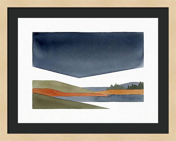 Dark Sky Over Tranquil Landscape