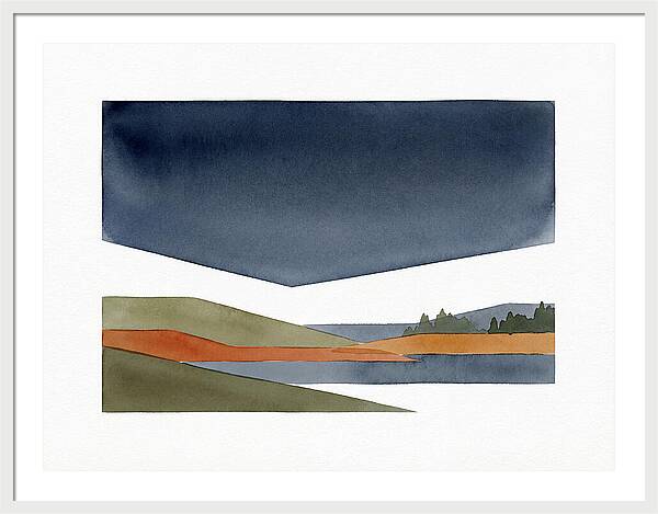 Dark Sky Over Tranquil Landscape