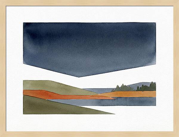 Dark Sky Over Tranquil Landscape