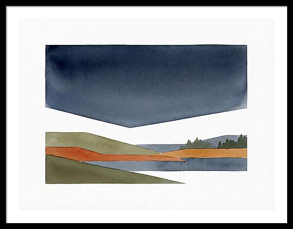 Dark Sky Over Tranquil Landscape